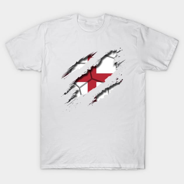 England Football T-Shirt by blackcheetah